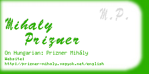 mihaly prizner business card
